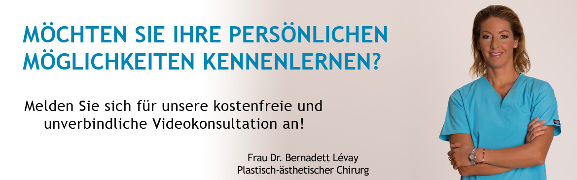 Unverbindliche persönliche Konsultation. Frau Dr. Bernadett Lévay, Fachärztin für plastisch-ästhetische Chirurgie, hält den Kontakt mit Ihnen schon ab der Vereinbarung des ersten Konsultationstermins.