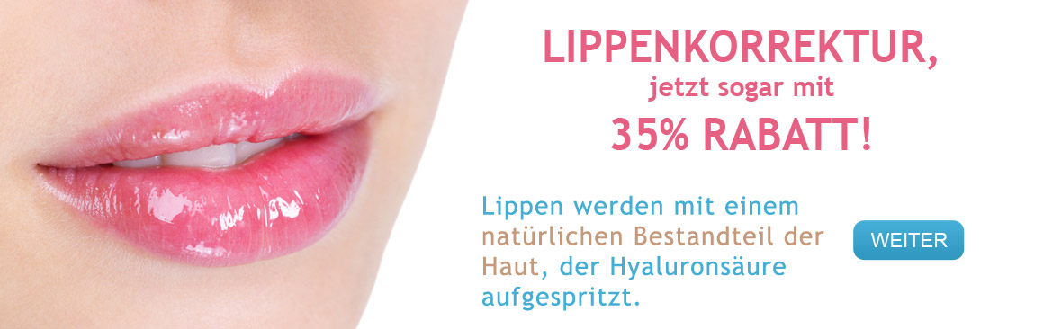 drLBeauty Plastische Chirurgie - Lippenkorrektur mit natrlicher Hyaluronsure: jetzt sogar mit 35% Rabatt!